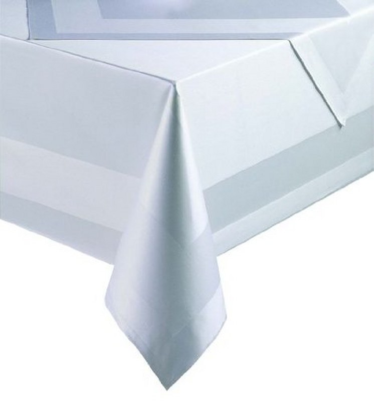 Τραπεζομάντηλο 150×150εκ. Polycotton Satin Band Line White (Σετ 6 Τεμάχια) (Ύφασμα: 50%Cotton-50%Polyester, Χρώμα: Λευκό) – OEM – 5201847010152-2